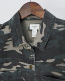  05.09.23 - VTG DENIM MILITARY BUTTON UP SHIRT - FOREVER 21 