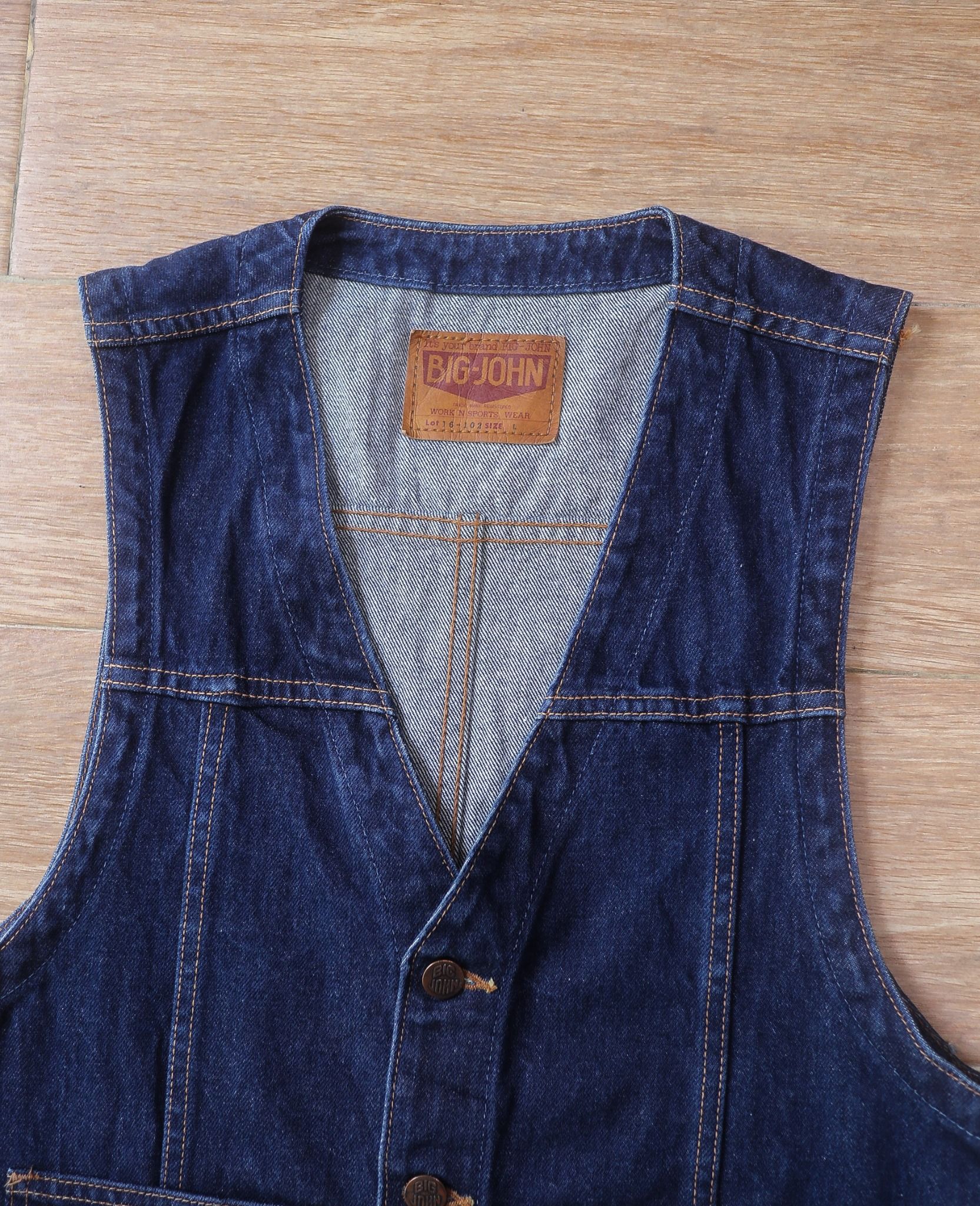  05.24.24 - VTG WAISTCOAT DENIM JACKET - BIG-JOHN 