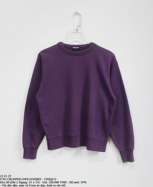  12.21.23 - VTG CROPPED SWEATSHIRT - UNIQLO 
