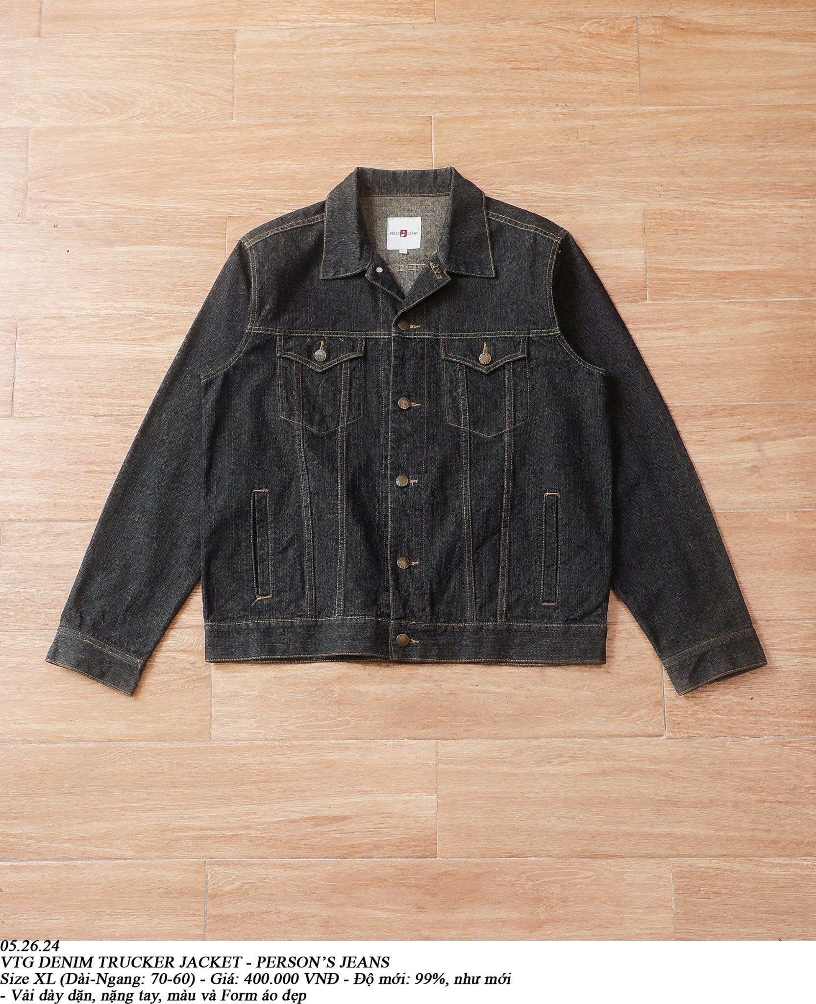  05.26.24 - VTG DENIM TRUCKER JACKET - PERSON'S JEANS 