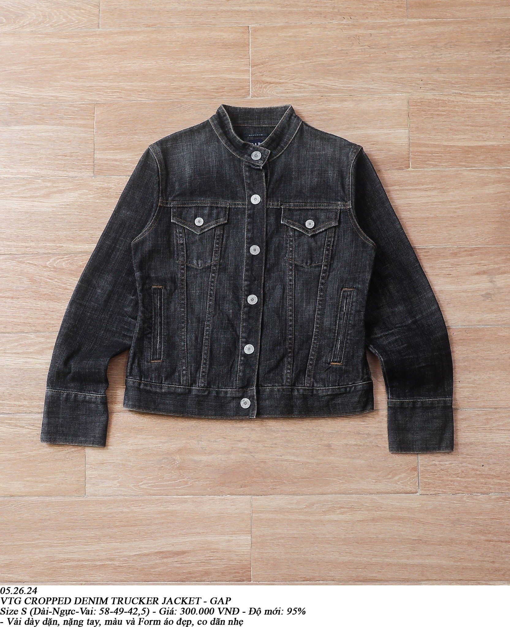  05.26.24 - VTG CROPPED DENIM TRUCKER JACKET - GAP 
