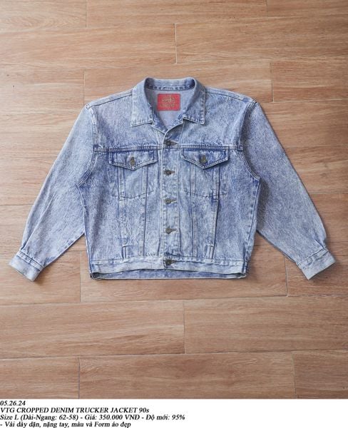  05.26.24 - VTG CROPPED DENIM TRUCKER JACKET 90s 