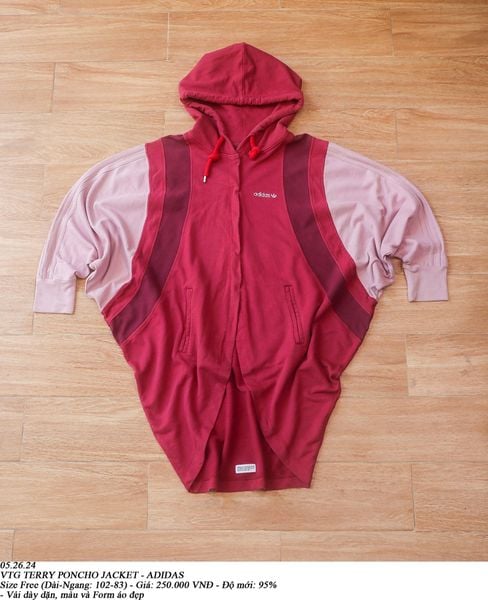  05.26.24 - VTG TERRY PONCHO JACKET - ADIDAS 