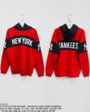  11.23.23 - VTG PULLOVER  HOODIE - MAJESTIC NEW YORK YANKEES 