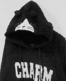  11.23.23 - VTG FAUX FUR PULLOVER  HOODIE - CHIP CLIP 