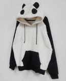  11.23.23 - VTG FAUX FUR PULLOVER  HOODIE - THE UTILITY COMPANY 
