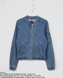  02.28.23 - VTG DENIM LOOK BOMBER JACKET - CHIP CLIP 