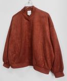  11.26.23 - VTG CROPPED SUEDE BOMBER JACKET - METERS/BONWE 