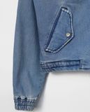  02.28.23 - VTG DENIM LOOK BOMBER JACKET - CHIP CLIP 