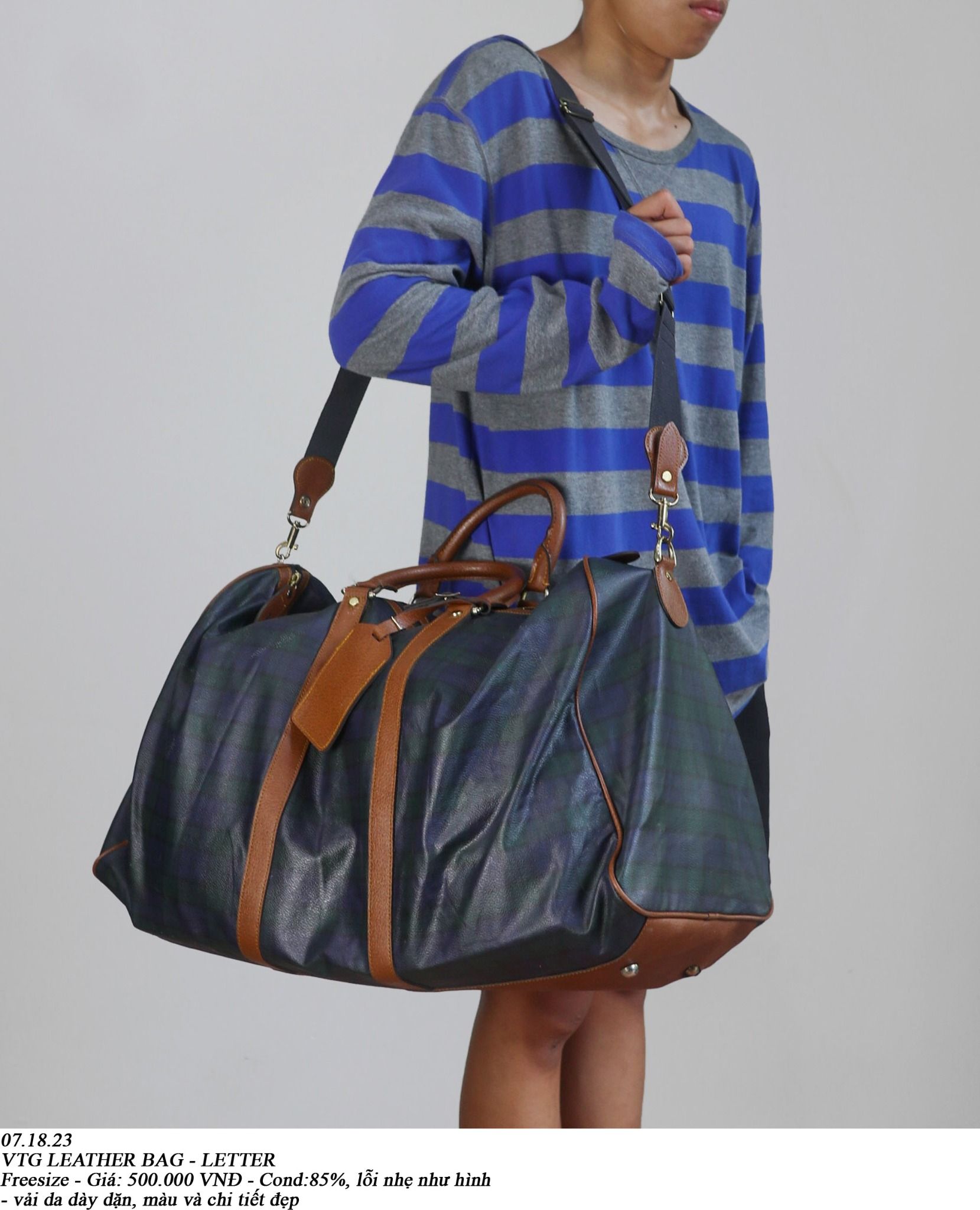  07.18.23 - VTG LEATHER BAG - LETTER 