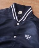  06.02.24 - VTG SATIN BASEBALL JACKET - TIMELY WARNING 