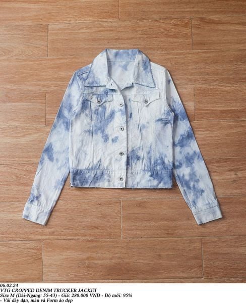  06.02.24 - VTG CROPPED DENIM TRUCKER JACKET 