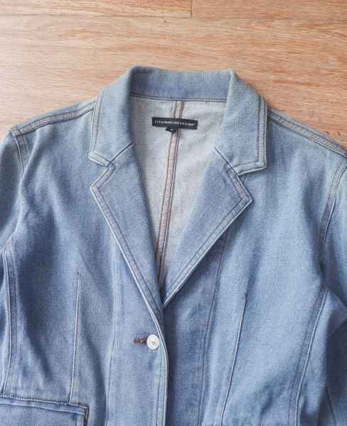  06.02.24 - VTG DENIM BLAZER JACKET - FITSIMMONS & KEMP 