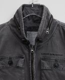  01.14.24 - VTG DENIM BIKER JACKET - ELWOOD RAW STATE 