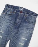  03.01.23 - VTG SPLASH PAINTING FLARED DENIM PANTS - EDWIN 