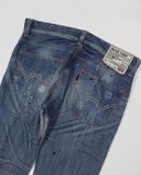  03.01.23 - VTG SPLASH PAINTING FLARED DENIM PANTS - EDWIN 
