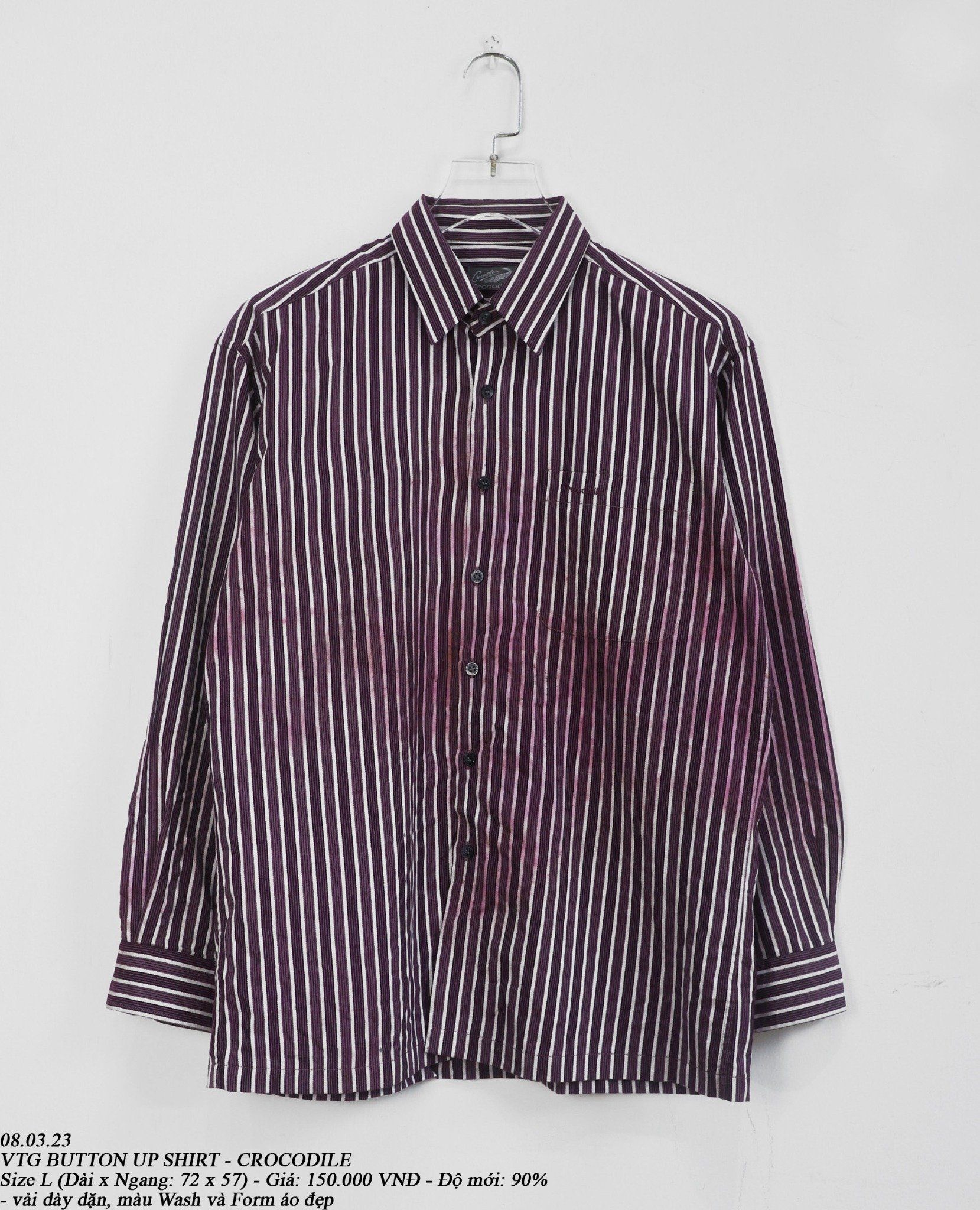  08.03.23 - VTG BUTTON UP SHIRT - CROCODILE 
