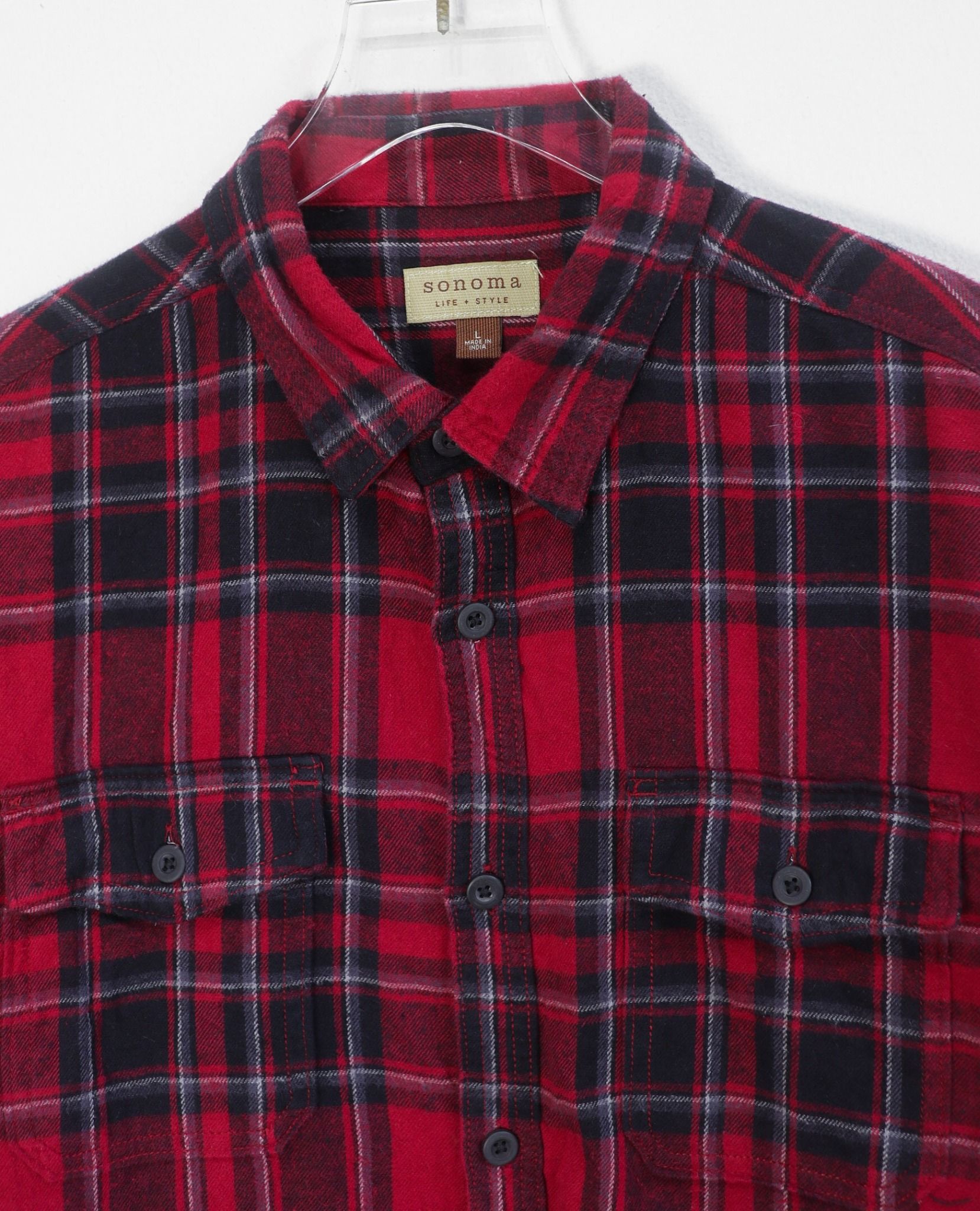  08.03.23 - VTG FLANNEL BUTTON UP SHIRT - SONOMA 