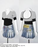  11.30.22 - VTG CUT OUT POLO SHIRT - LAZY DAISY 