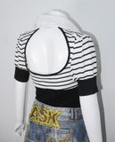  11.30.22 - VTG CUT OUT POLO SHIRT - LAZY DAISY 