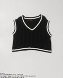  12.19.23 - VTG CROPPED KNIT VEST - CHIP CLIP 