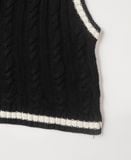  12.19.23 - VTG CROPPED KNIT VEST - CHIP CLIP 