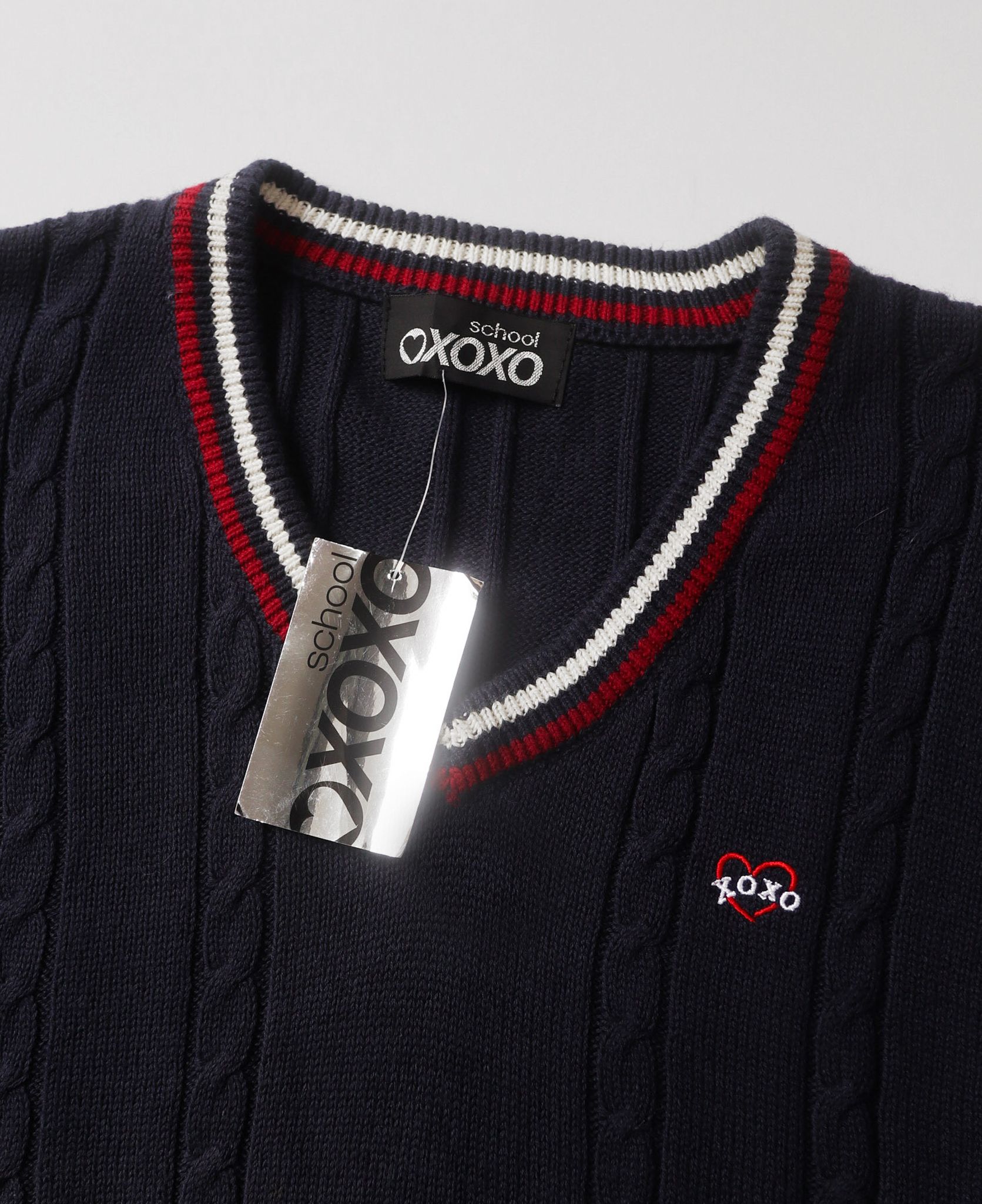  12.19.23 - VTG KNIT VEST - SCHOOL XOXO 