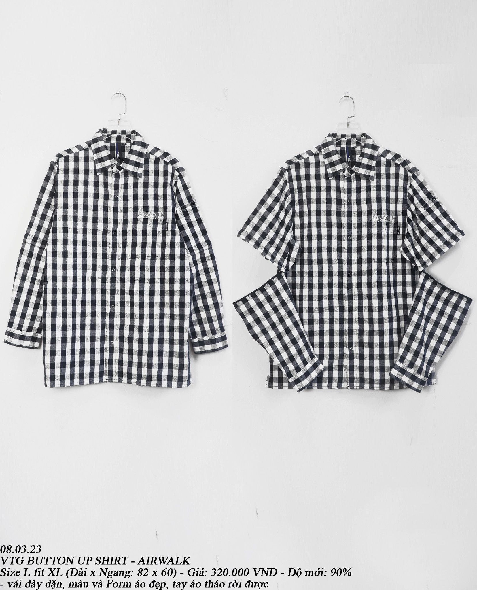  08.03.23 - VTG BUTTON UP SHIRT - AIRWALK 