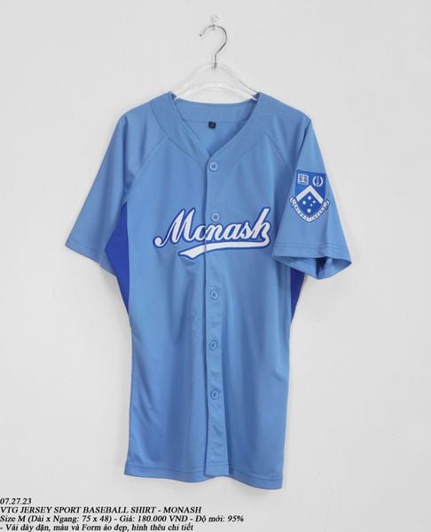  07.27.23 - VTG JERSEY SPORT BASEBALL SHIRT - MONASH 