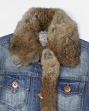  03.02.23 - VTG FUR LINED CROPPED DENIM JACKET - BOM ANLIOU 