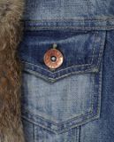  03.02.23 - VTG FUR LINED CROPPED DENIM JACKET - BOM ANLIOU 