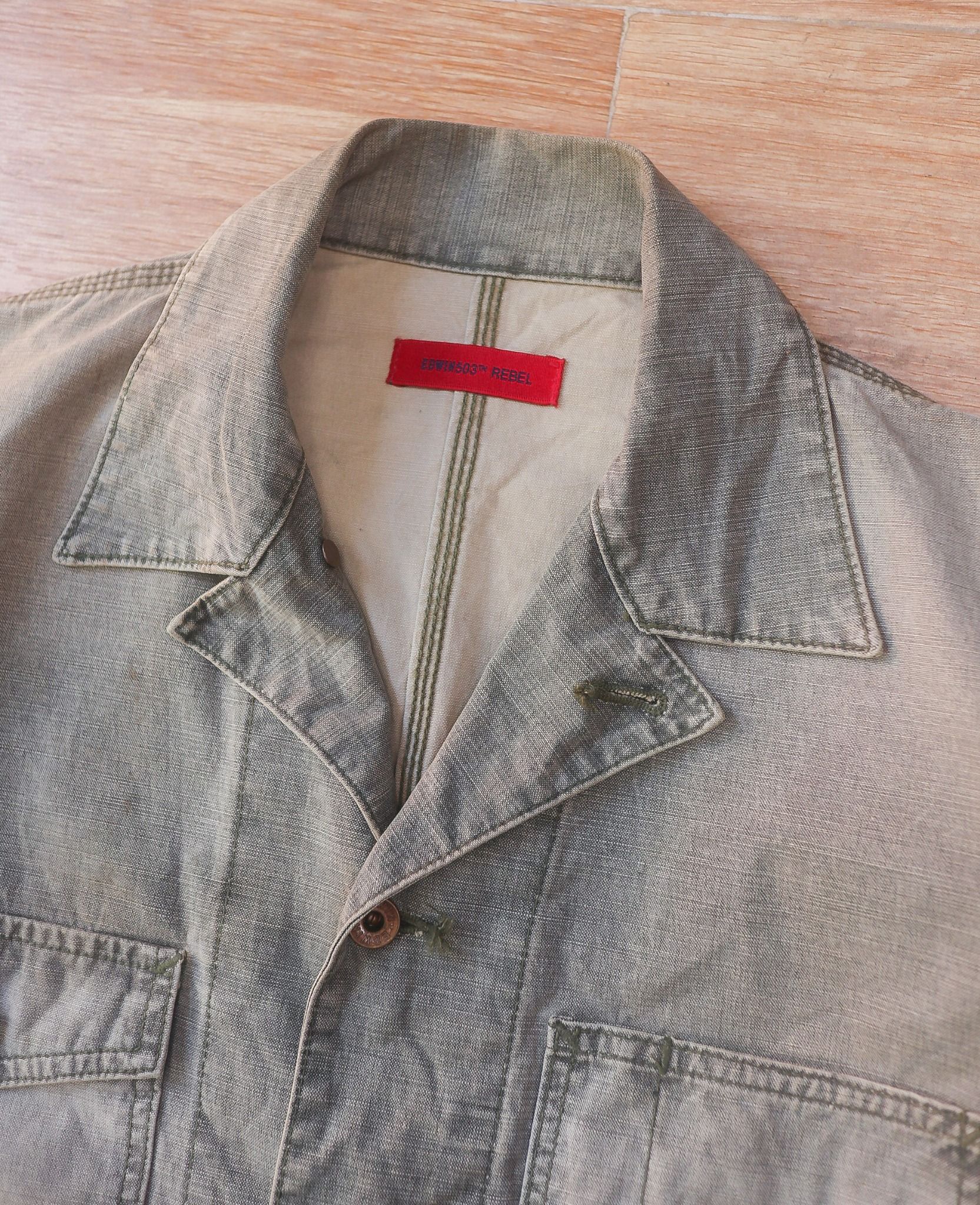  06.16.24 - VTG DENIM WORK COAT JACKET - EDWIN 503 REBEL 
