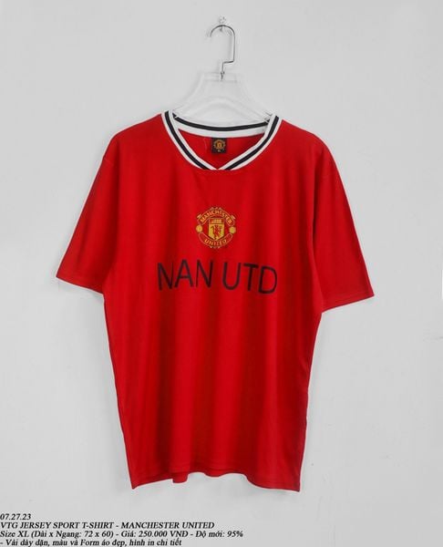  07.27.23 - VTG JERSEY SPORT T-SHIRT - MANCHESTER UNITED 