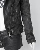  11.30.22 - VTG CROPPED BIKER JACKET - GG LADY BY JESSI NY 