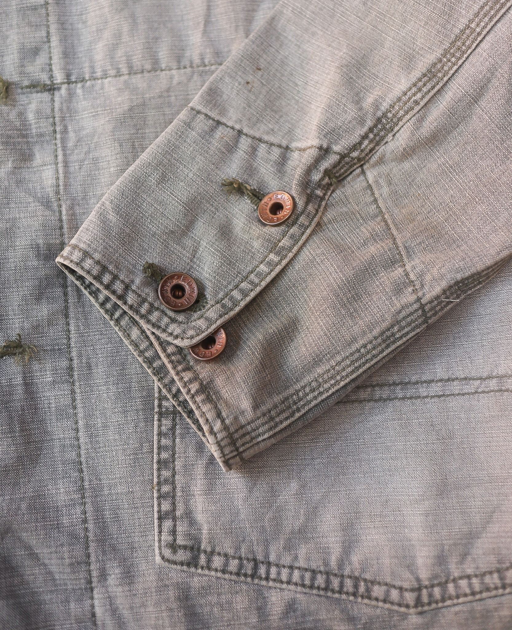  06.16.24 - VTG DENIM WORK COAT JACKET - EDWIN 503 REBEL 