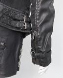  11.30.22 - VTG CROPPED BIKER JACKET - GG LADY BY JESSI NY 