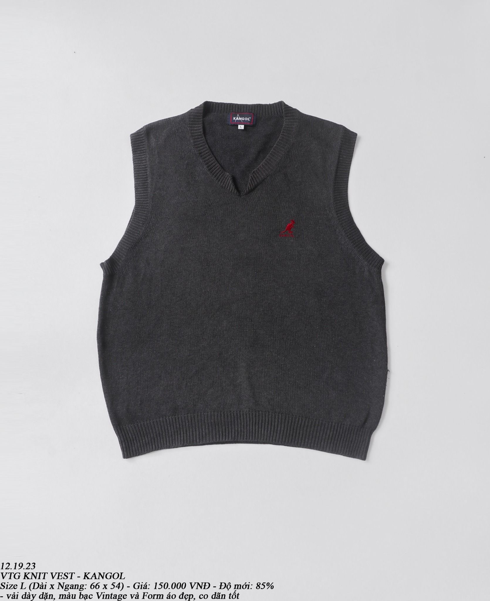  12.19.23 - VTG KNIT VEST - KANGOL 