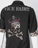  11.30.22 - VTG BUTTON UP PUNK T-SHIRT - VICE FAIRY 