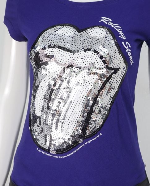  11.30.22 - VTG SEQUINS T-SHIRT - H&M DIVIDED X ROLLING STONES 
