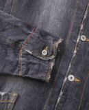  06.16.24 - VTG DENIM BLAZER JACKET - BIG SHARK 