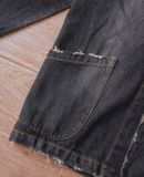  06.16.24 - VTG DENIM BLAZER JACKET - BIG SHARK 