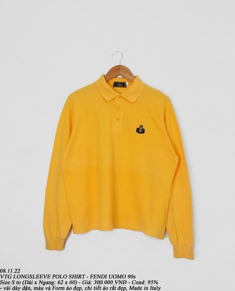  08.11.22 - VTG LONGSLEEVE POLO SHIRT - FENDI UOMO 90s 