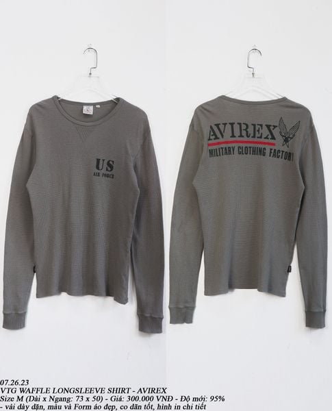  07.26.23 - VTG WAFFLE LONGSLEEVE SHIRT - AVIREX 
