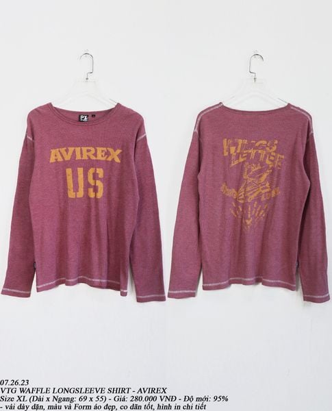  07.26.23 - VTG WAFFLE LONGSLEEVE SHIRT - AVIREX 