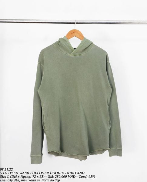  08.21.22 - VTG DYED WASH PULLOVER HOODIE - NIKO AND... 