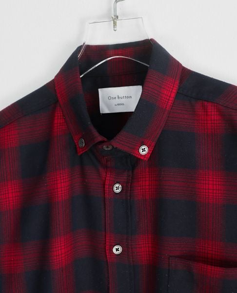  08.20.23 - VTG FLANNEL BUTTON UP SHIRT - ONE BUTTON 