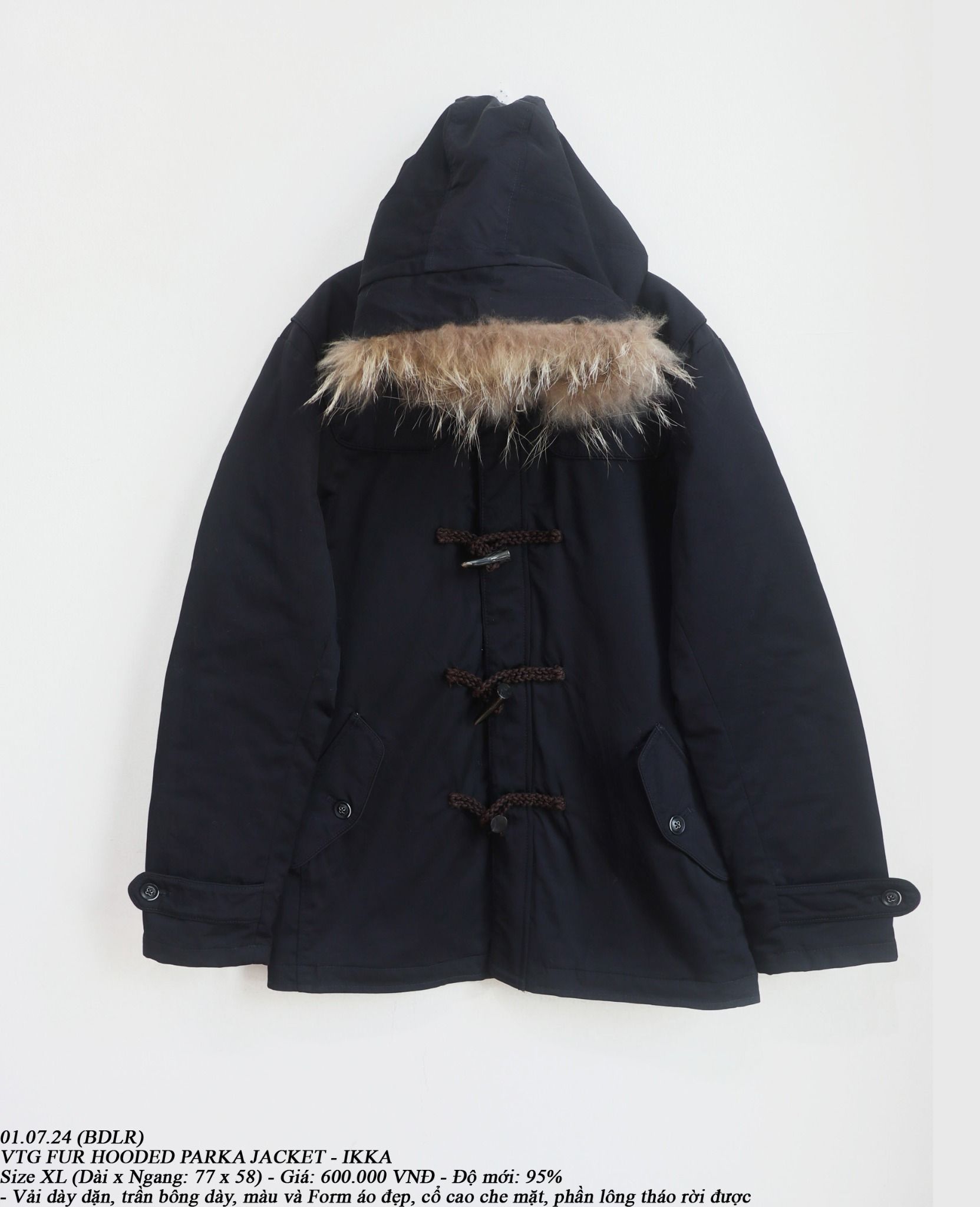  01.07.24 - VTG FUR HOODED PARKA JACKET - IKKA 