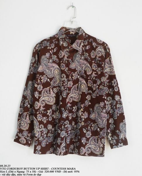  08.20.23 - VTG CORDUROY BUTTON UP SHIRT - COUNTESS MARA 