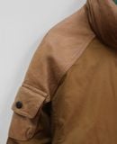 01.07.24 - VTG LEATHER MIX PUFFER JACKET - NAUTICA 