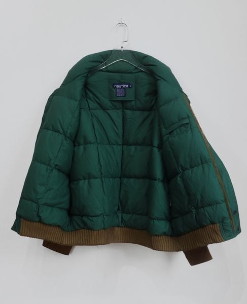  01.07.24 - VTG LEATHER MIX PUFFER JACKET - NAUTICA 